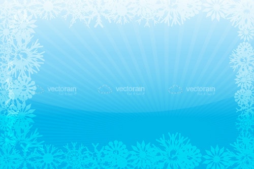 Blue Abstract Snowflake Background